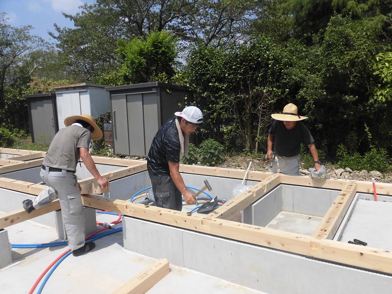 袋井市太田にてＩ様邸の土台据えを行いました アイキャッチ画像